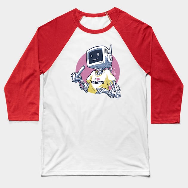 Robutts Baseball T-Shirt by MBGraphiX